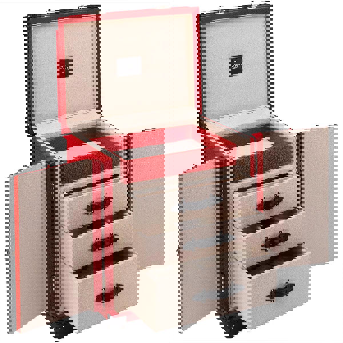 Deluxe Jewellery Trunk - Red - Image 4