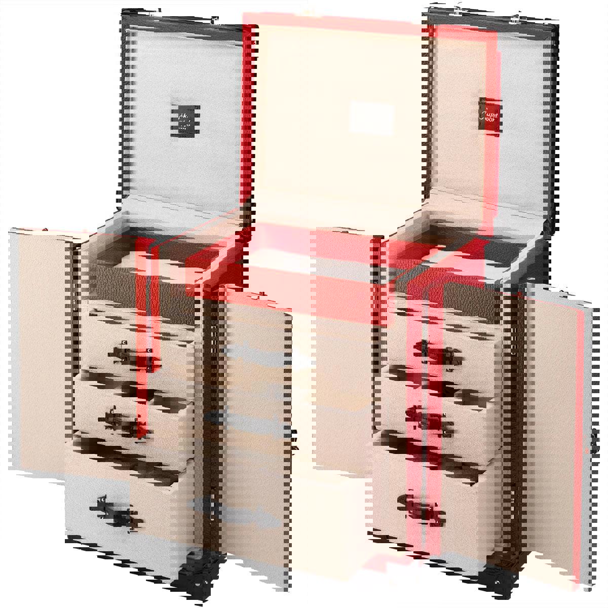 Deluxe Jewellery Trunk - Red - Image 8