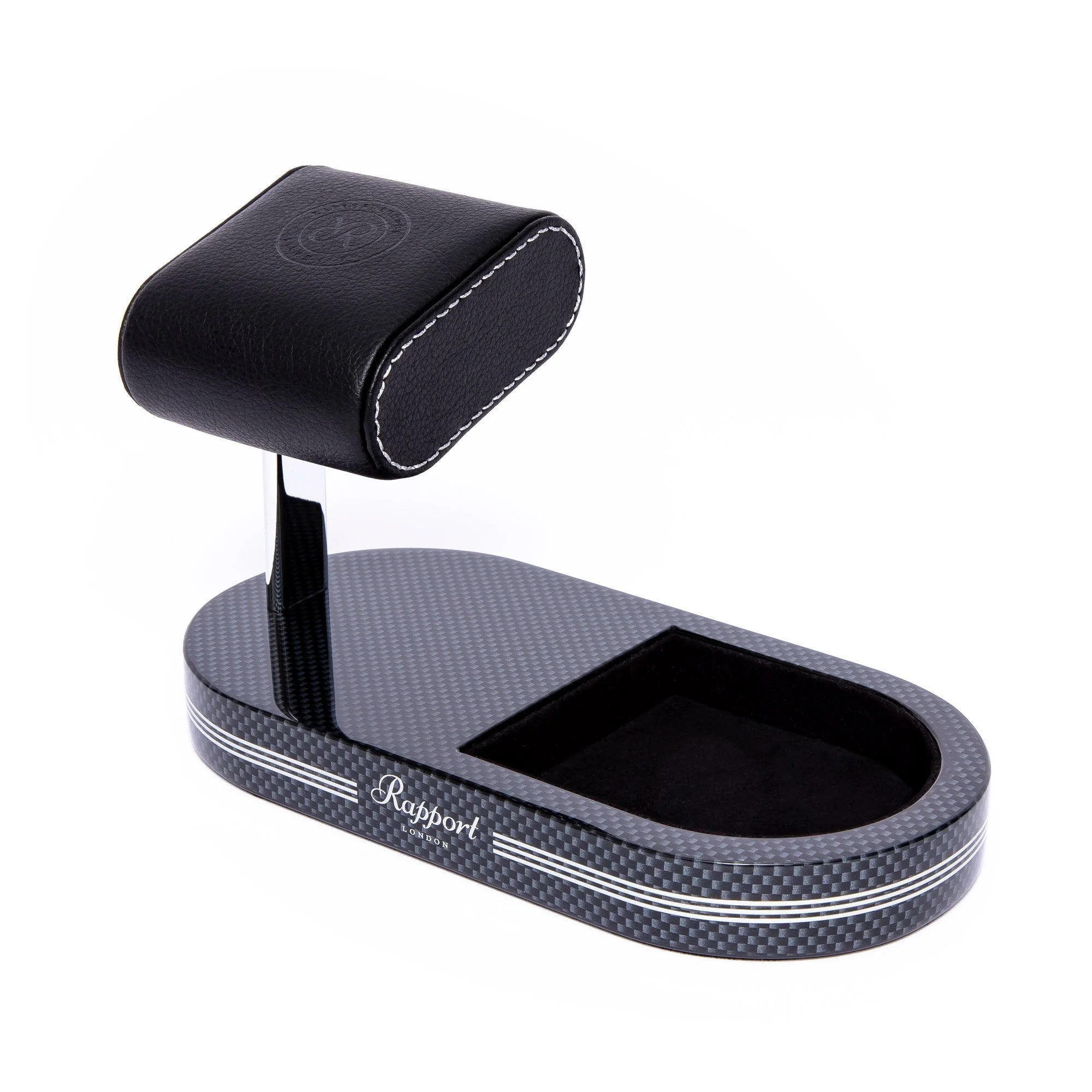 Formula Watch Stand With Tray - Carbon Fibre - Image 3