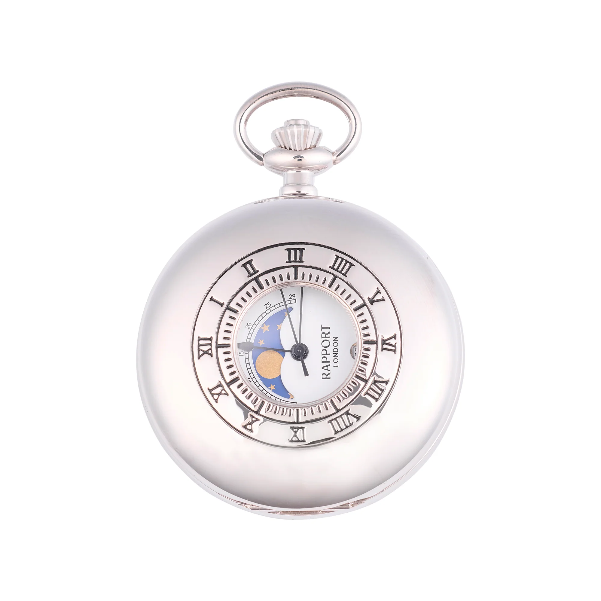 Half Hunter Pocket Watch - Silver - Image 4