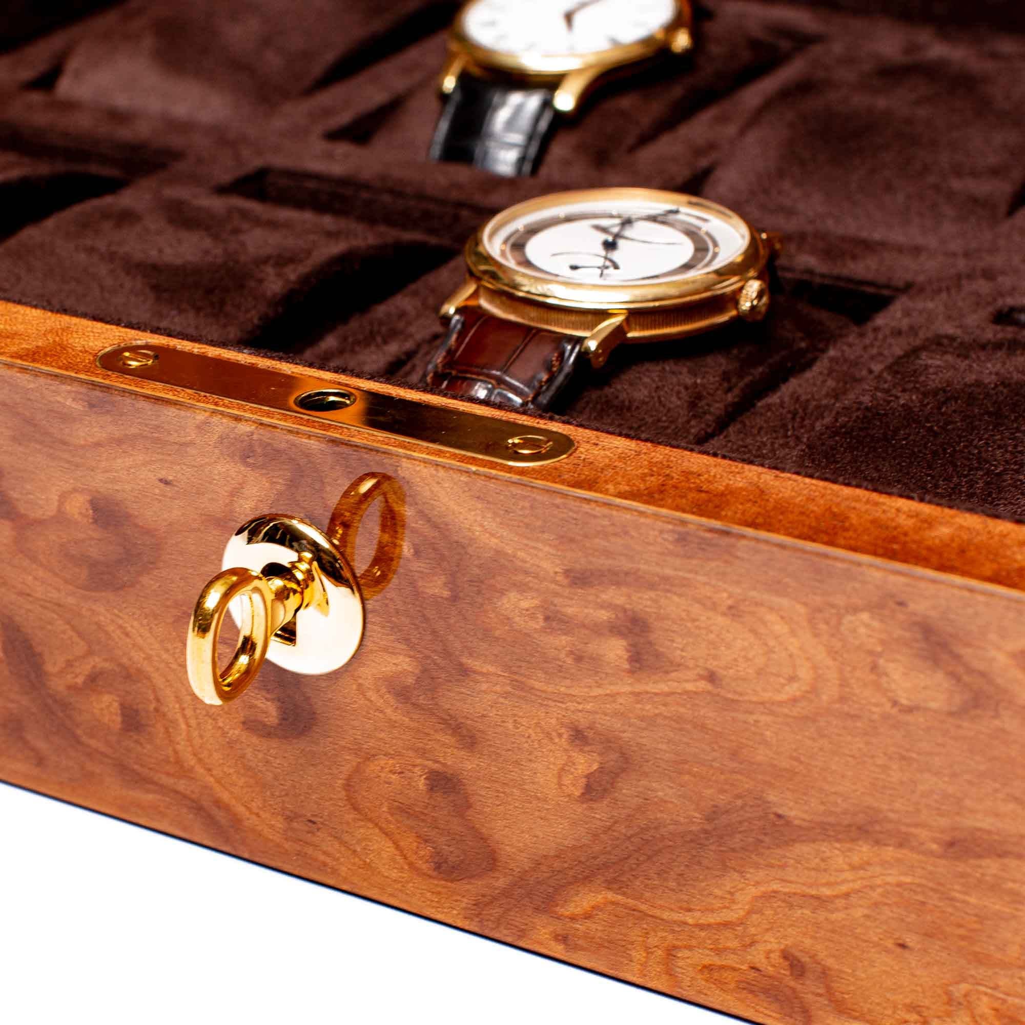 Heritage Ten Watch Box - Burr Walnut - Image 4
