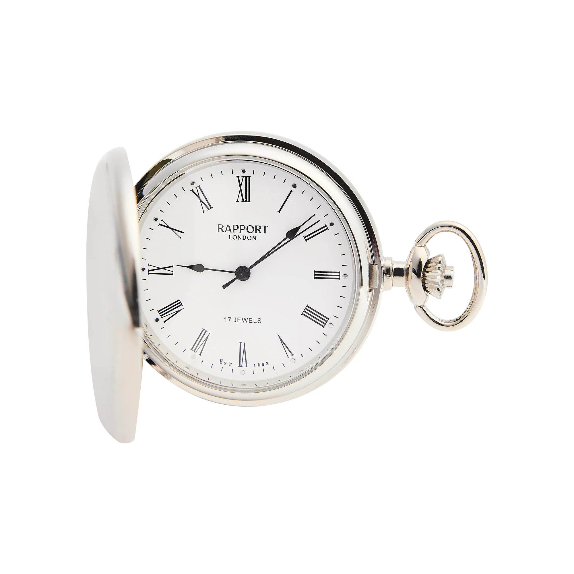Mechanical Full Hunter Pocket Watch - Silver - Image 3