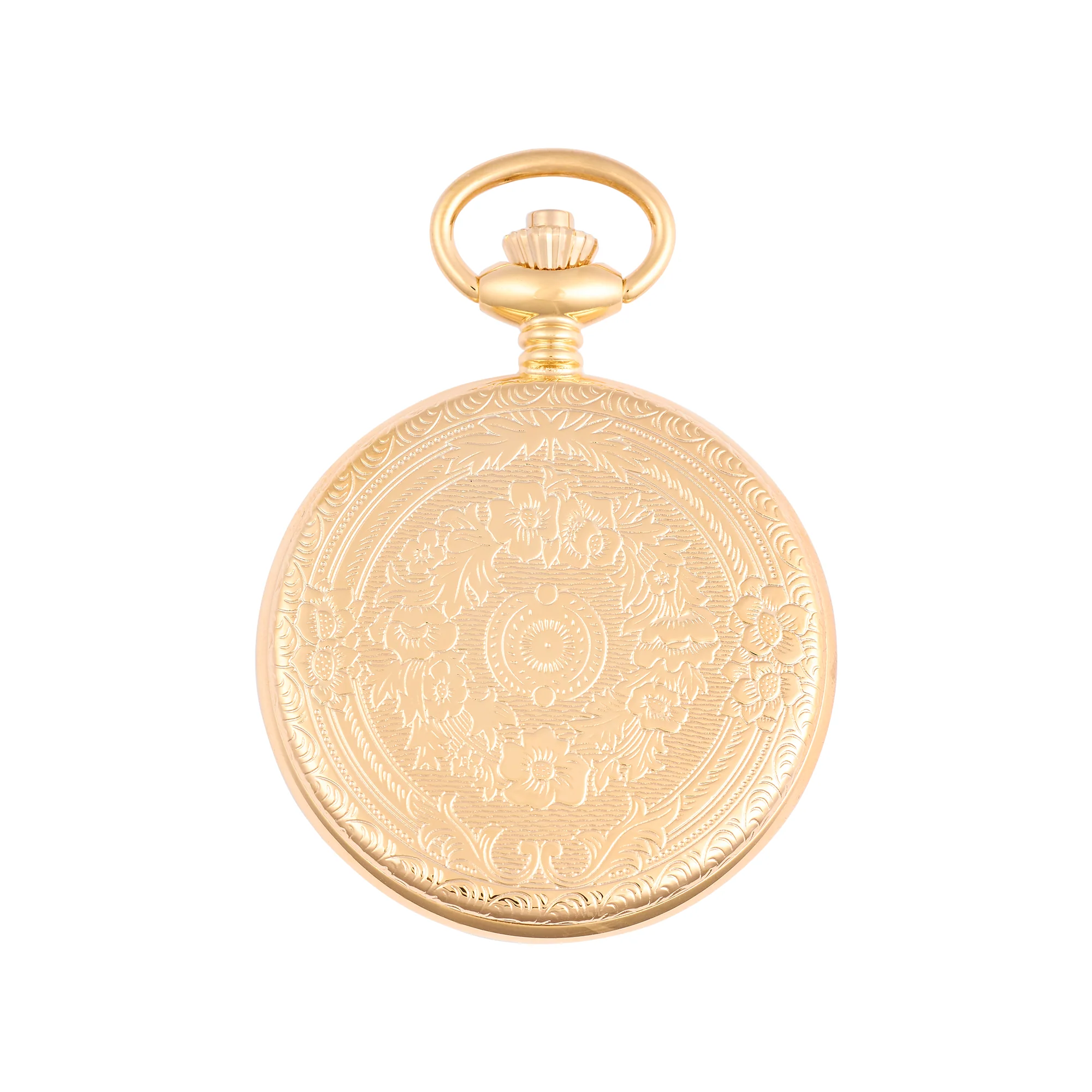 Mechanical Half Hunter Pocket Watch - Gold - Image 3